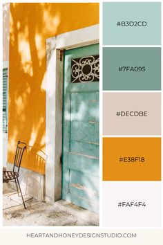 the color scheme for an exterior door