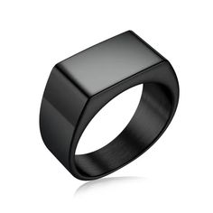 Make a bold statement with our Signature Signet Ring, a timeless piece that exudes elegance and sophistication. This classic ring is featuring a smooth, polished surface perfect for personalization. The Signature Signet Ring’s robust design and sleek finish make it a versatile accessory, suitable for both men and women. Whether engraved with initials, a symbol, or left unadorned, this ring adds a touch of class to any outfit, making it an essential piece for your jewelry collection. Key Features: Design: Classic signet style with a smooth, polished surface Customization: Ideal for engraving initials or symbols Size Options: Available in a range of sizes for a perfect fit Attractive Features, Punk Men, Rock Rings, Hip Hop Rings, Mens Stainless Steel Rings, Black Gold Ring, Black Stone Ring, High Street Fashion, Signet Rings