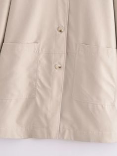 F00210957-104 Cream Single-breasted Button-up Outerwear, Beige Collared Outerwear With Pockets, Beige Lapel Collar Outerwear With Button Closure, Beige Collared Outerwear With Button Closure, Beige Utility Jacket With Lapel Collar For Winter, Beige Collared Utility Jacket For Winter, Beige Long Coat With Button Cuffs, Beige Long Sleeve Utility Jacket With Pockets, Beige Long Sleeve Outerwear With Pockets