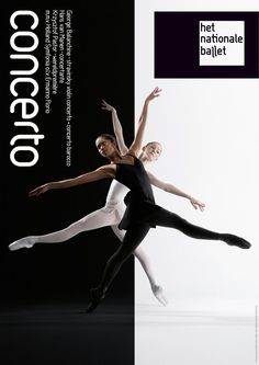 two ballerinas in black and white are posing for the cover of an article