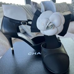 These Are Brand New And A Full Set. Pls Note, The Bow Is Removable And Replaceable But, This Sale Doesn’t Come With The Bow/Flower. Only The Shoe Is For Sale. Chanel Bow Pumps, Shoes Chanel, Pumps Shoes, Shoes Color, Chanel Shoes, Pump Shoes, Full Set, Mary Janes, Shoes Women Heels