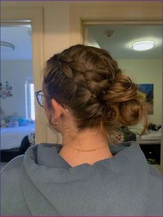 Braids And Bun Hairstyles, French Braid To Messy Bun, Dutch Braids Medium Length Hair, Hairstyle Ideas Updos, Cute Loose Bun Hairstyles, Two Braids Into One Bun, Two Braid Into Bun, Braids With Messy Buns, Dutch Braids To Bun