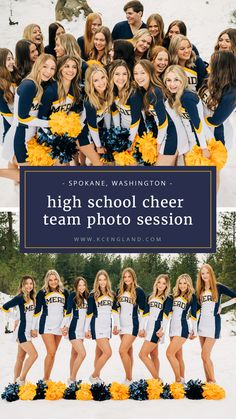 the high school cheer team photo session