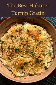 the best hakkari turnip gratin in a bowl