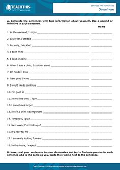 the printable worksheet for teaching english with answers and examples to help students learn how