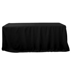 a black tablecloth on a white background