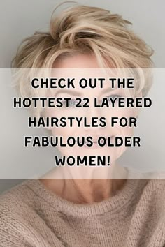 Textured Haircut Women, Quick And Easy Medium Length Hairstyles, Messy Bob Hairstyles Choppy Layers, Medium Length Hairstyle For Thick Hair, Short Women's Hairstyles Older Women, Short Styles For Fine Hair Older Women, Haircuts For Women Over 60 Medium Length Fine Hair, Chin Length Stacked Hair, Womens Hair Over 50