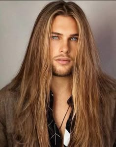 Wavy Long Hair Men, Long Hairstyle Men, Men Haircut Long, Long Haircuts For Men, Beards Styles, Kenney Chesney, Wavy Long Hair