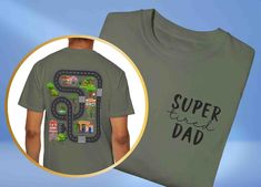 Even when Dad is tired, he can still play with his littles and get a massage at the same time. You will love this cool Dad's Comfort Colors Tee! It is perfect for any occasion! www.MyMistyMountainShop.etsy.com Comfort Colors are garment-dyed t-shirts; a fully customizable tee made 100% with ring-spun cotton. The soft-washed, garment-dyed fabric brings extra coziness to your wardrobe while the relaxed fit makes it an excellent daily choice. The double-needle stitching throughout the tee makes it Father's Day Playtime T-shirt Short Sleeve, Father's Day Playtime T-shirt With Short Sleeves, Father's Day Short Sleeve Playtime T-shirt, T Shirt Front And Back, Car Play Mats, Super Tired, Dad's Birthday, Getting A Massage, A Massage