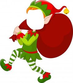 an image of a christmas elf running