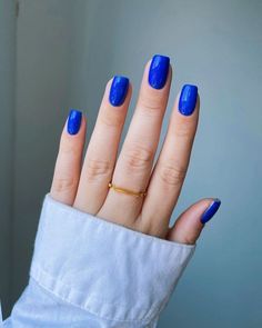 Royal Blue Prom Nails, Dark Blue Nail Designs, Futuristic Nails, Dark Blue Nail, Royal Blue Nails Designs, Blue Prom Nails, Blue Fingers, Prom Nails Silver, Blue Coffin Nails