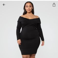 Fashion Nova Black Sexy Plus Size Dress Off-shoulder Black Bodycon Dress For Night Out, Black Off-shoulder Bodycon Dress For Night Out, Black Plus Size Dress, Black Plus Size, Fashion Nova Dress, Fashion Nova Dresses, Plus Size Dress, Fashion Nova, Colorful Dresses