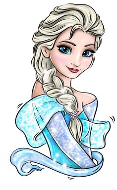 an image of a frozen princess with long hair