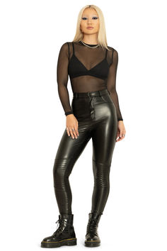 Space Pirate Moto Pants - STAPLE ($109) By BlackMilk Clothing Vegan Leather Pants, Halloween Fashion