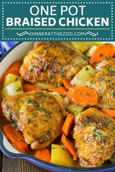 one pot chicken dinner with carrots and potatoes