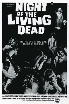 Night of the Living Dead movie poster Old Horror, Horror Sci Fi, Warm Bodies, Film Horror, Tv Program