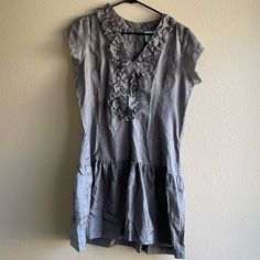 Urban Outfitters Uo Kimchi And Blue 100% Silk Tunic This Is Brand New With Tags And Has Never Been Worn. I Had This In A Different Size As A Teenager And Loved Layering It, But It Doesn’t Suit Me Anymore. Would Look Incredible With Some Over The Knee Boots And A Long Sleeve Top Underneath 100% Silk - Gorgeous Timeless Classic. Casual Silver Spring Dress, Silver Short Sleeve Dress For Spring, Urban Outfitters Ruffled Short Sleeve Mini Dress, Urban Outfitters Mini Dress With Ruffles And Short Sleeves, Elegant Short Sleeve Mini Dress By Urban Outfitters, Yellow Sundress, Summer Shift Dress, Corduroy Overall Dress, Spaghetti Strap Bodycon Dress