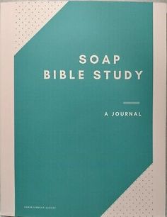 the soap bible study book with blue cover and white trimmings on green paper