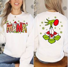 1-6 names on back Gildan Sweatshirt True to size fit S-3X  Unisex fit Grinch Sweater, Grinch Hoodie, Grinch Sweatshirt, Grinch Shirt, Grinch Shirts, Funny T Shirt Sayings, Circuit Ideas, Shirt Sayings, Gildan Sweatshirt