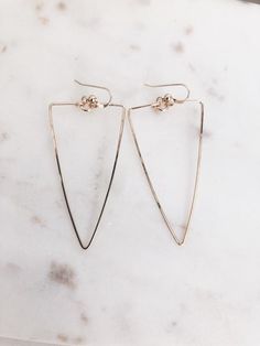 EARRINGS – Mac & Ry Jewelry Everyday Triangle Nickel-free Jewelry, Everyday Nickel-free Triangle Jewelry, Gold Triangle Jewelry With Ear Wire, Nickel-free Gold Triangle Jewelry, Sterling Silver Hoops, Silver Hoops, Hand Forged, Arrow Necklace, Gold Filled