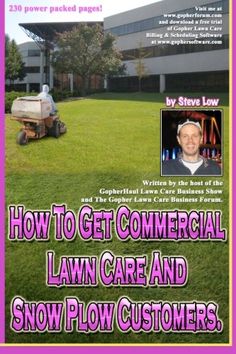 an advertisement for lawn care and snow plow customers