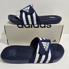 Brand New Men's Adidas Slides. Slides Will Come Shipped Inside Their Original Box. Please See All Of The Pictures For Details. Fast Safe Next Or Same Day Shipping. Thanks For Looking And Be Sure To Check Out My Other Listings For More Great Deals. Adidas Slides, Mens Shoes Sandals, Blue Clouds, Slides Sandals, Cloud White, New Man, Adidas Shoes, Flip Flop Sandals, Adidas Men