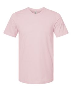 Combed Cotton T-Shirt - LIGHT PINK - S | Tultex Combed Cotton T-Shirt in Light Pink Size Small Basic Pink Pre-shrunk T-shirt, Basic Plain Pink T-shirt, Basic Pink Plain T-shirt, Basic Pink Cotton Shirt, Basic Pink Crew Neck T-shirt, Basic Pink Pre-shrunk Shirt, Pink Plain Cotton Tops, Plain Pink Cotton Tops, Pink Cotton Crew Neck Shirt