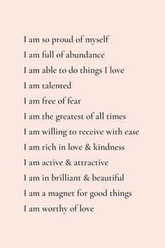 manifestation prayer law of attraction Becoming A Better You Affirmations, Proud Affirmations, Boss Woman Affirmations, Leeor Alexandra Affirmations, A Few Daily Affirmations Poster, List Of Daily Affirmations, Daily Affirmations I Am, I Am A Goddess Affirmation, I Am A Queen Affirmations