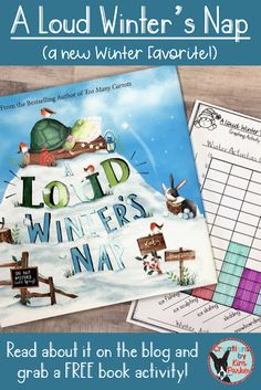 a winter's nap activity book with the title, read about it on the blog and grab a free book activity