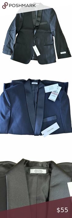 Calvin Klein NWT Black Youth Tuxedo Size 12 Calvin Klein, Size 12, Packaging