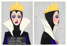 an image of evil queen with crown on her head