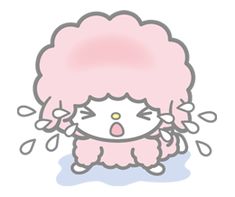 an image of a cartoon character with pink hair and raindrops on her head