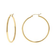 Our favorite classic everyday hoops! A bold look yet lightweight and comfortable so they won't weigh down your ears. From jeans and t-shirt to a LBD, these earrings are a staple this season. Tube Thickness 2mm. Also available in 3mm and 4mm thickness. 

15mm (0.60") Diameter
20mm (0.80") Diameter
25mm (1.00") Diameter
30mm (1.20") Diameter
45mm (1.75") Diameter
55mm (2.20") Diameter
Solid 14K Gold
Lifetime Guarantee
Made in Los Angeles 70s Shoot, Tube Hoop Earrings, Formal Jewelry, Medium Hoop Earrings, Diamond Evil Eye, Evil Eye Earrings, Golden Earrings, Eye Earrings, Earring Sale