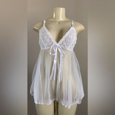 Nwt White Babydoll Dress Lingerie With Panty Medium. Brand New. Closed My Store And I Have A Lot Of Inventory. Smoke Free. Cheap Sheer Sleepwear For Wedding Night, Linguere Dress, Cheap Women's Wedding Night Nightgown, Cheap Wedding Night Nightgown, Cheap White Sleepwear With Built-in Bra, Plus Size Nighty, White Lingerie Outfit, Babydoll Dress Nightwear, Panties Skirt