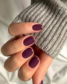 Plum Nails, January Nails, Dipped Nails