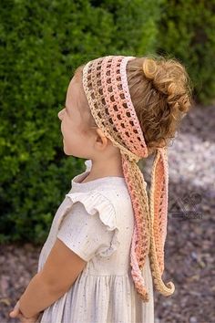 Ravelry: Airy Head Scarf pattern by Lindsey Dale Head Scarf Pattern, Crochet Head Scarf, Kerchief Pattern, Winding Road Crochet, Crochet Bandana, Crochet Headband Pattern, Crochet Hair Accessories, Crochet Videos Tutorials, Winding Road