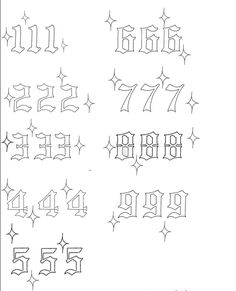 the letters and numbers are drawn in different styles