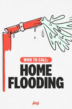 Who to call for home flooding with an illustration of a burst gutter downspout spewing water Flooded House, Drain Pipe, Deep Water, Protecting Your Home, Water Damage, The List, Drain, Signs