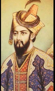 an old painting of a man with a beard wearing a turban on his head