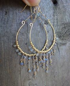 Gold Chandelier Earrings, Boho Chic Earrings, Jewerly Making, Chic Earrings, Labradorite Beads, Gold Chandelier