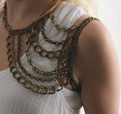 Moda Steampunk, Gold Body Chain, Style Steampunk, Gold Bodies, Steampunk Diy, Steampunk Accessories, Steampunk Costume, Steampunk Jewelry, Camp Half Blood