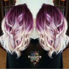 Plum Purple Hair, Lilac Hair Color, White Blonde Hair, Makeup Tip, Hair Color Purple, Color Your Hair, Penteado Cabelo Curto