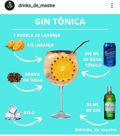 a cocktail with ingredients labeled in spanish