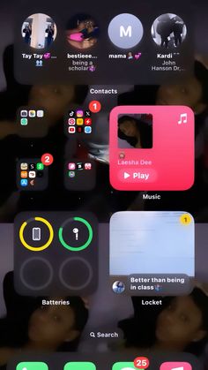 an iphone screen with various icons on it and the text, listen to music play