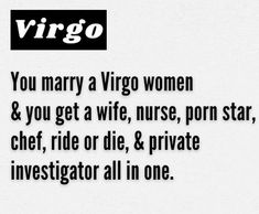 a black and white photo with the words virgo written in bold font on it