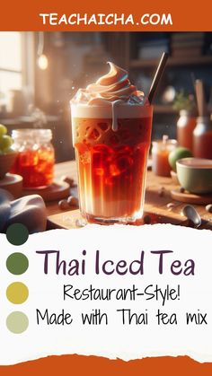 Thai Iced Tea Recipe, Thai Tea Recipes, Thai Iced Tea, Ginger Tea Recipe