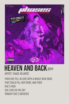 the cover art for heaven and back's album, featuring an image of a woman in