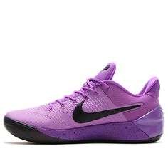 Joining Nike Basketball in 2003, Kobe Bryant soon branded himself as the “Black Mamba”. His signature sneakers often offer a sleek low-top that contrasts against his high profile.\n Nike Purple Basketball Shoes With Boost Midsole, Nike Basketball, Black Mamba, Kobe Bryant, Stardust, Nike Free, Sneakers Nike, Basketball, Nike