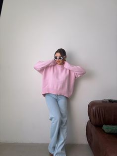 Pink Oversized Pullover sweater, Warm sweater for women, Light Pink Knit Pullover sweater for Women, Warm Knit Sweater by SRSbrand on Etsy Pull Oversize, Beige Coat, Warm Sweater, Pink Knit, Sweater For Women, Oversized Pullover, Warm Sweaters, Pullover Sweater Women, Cotton Viscose