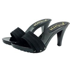 Black High Heel Clogs With Padded Heel, Black Open Toe Clogs With Padded Heel, Elegant Black Open Toe Clogs, Black Clogs With Padded Open Heel, Elegant Black Clogs With Reinforced Heel, Black Open Heel Clogs With Padded Heel, Elegant High Heel Clogs With Wooden Heel, Elegant Black Mules With Wooden Heel, Elegant High Heel Wooden Clogs